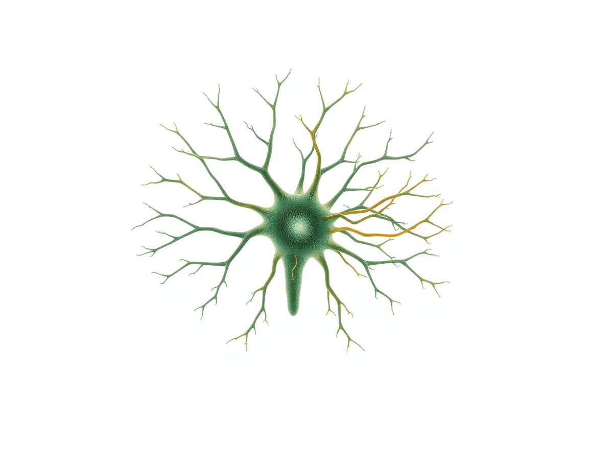 Neuron and receptor illustration